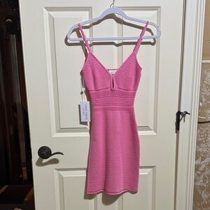 Ronny Kobo Collection Vibrant Pink Knit Dress NWT